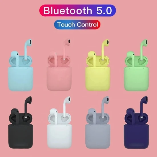 Wireless Bluetooth Inpods 12 PRO I12 Metallic Color Finished Tws Earphones for Mobile Phones